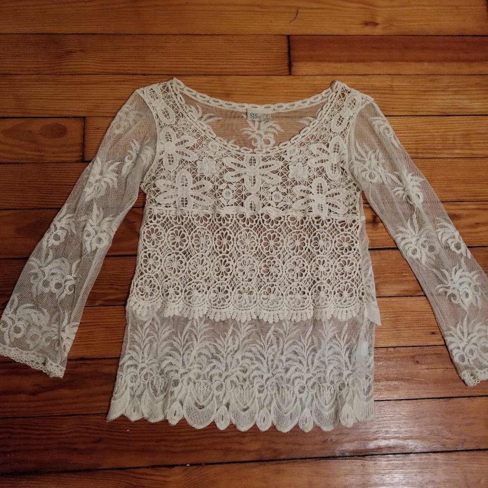White lace top